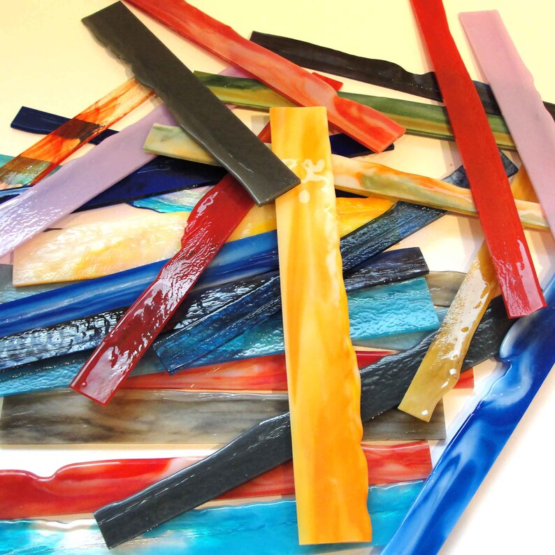 3 Pounds Bullseye 90 COE Fusible Glass Scrap Mixed Colors Etsy