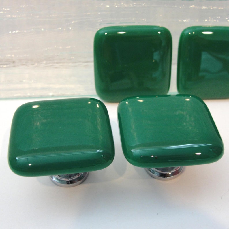 Jade Green Drawer Knobs Fused Glass Knobs Cupboard Etsy