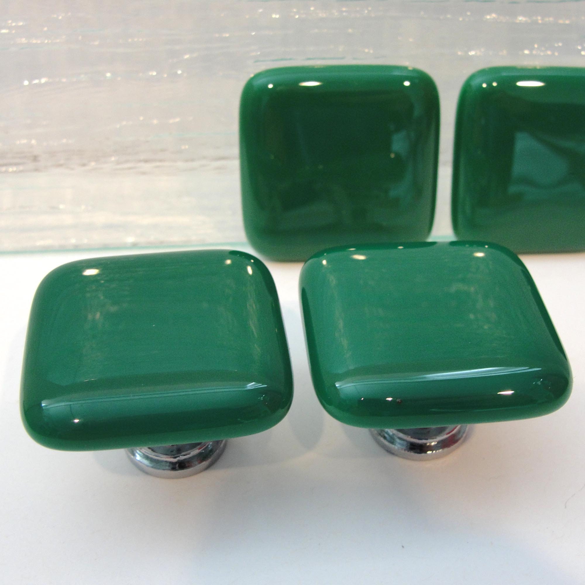 Jade Green Drawer Knobs Fused Glass Knobs Cupboard Etsy