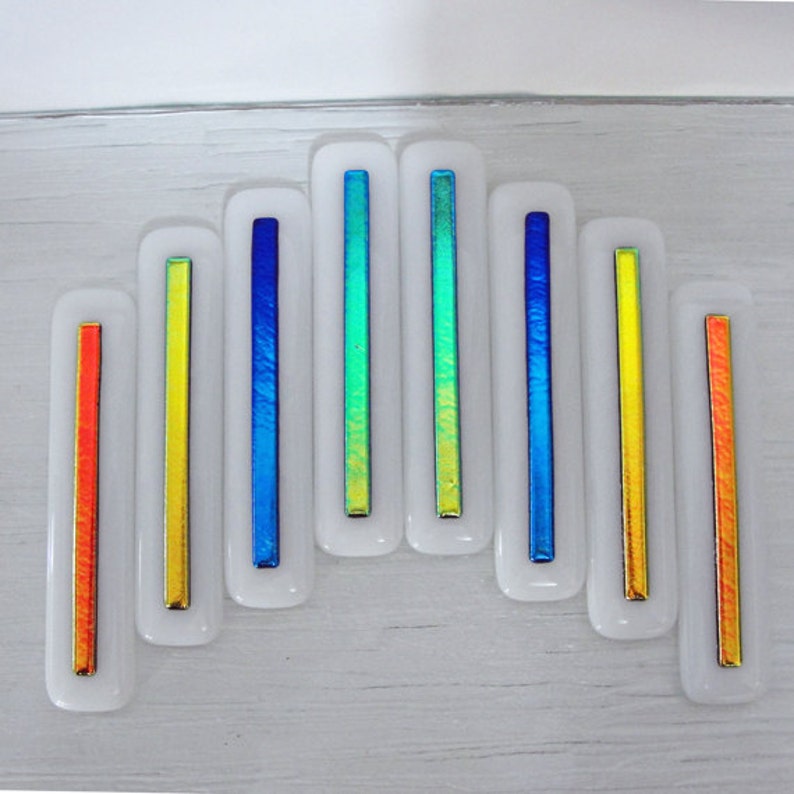 Glass Cupboard Handles Closet Door Pulls Furniture Pulls Cabinet Pulls Unique Dichroic Fused Glass Drawer Pulls Colorful Home Decor