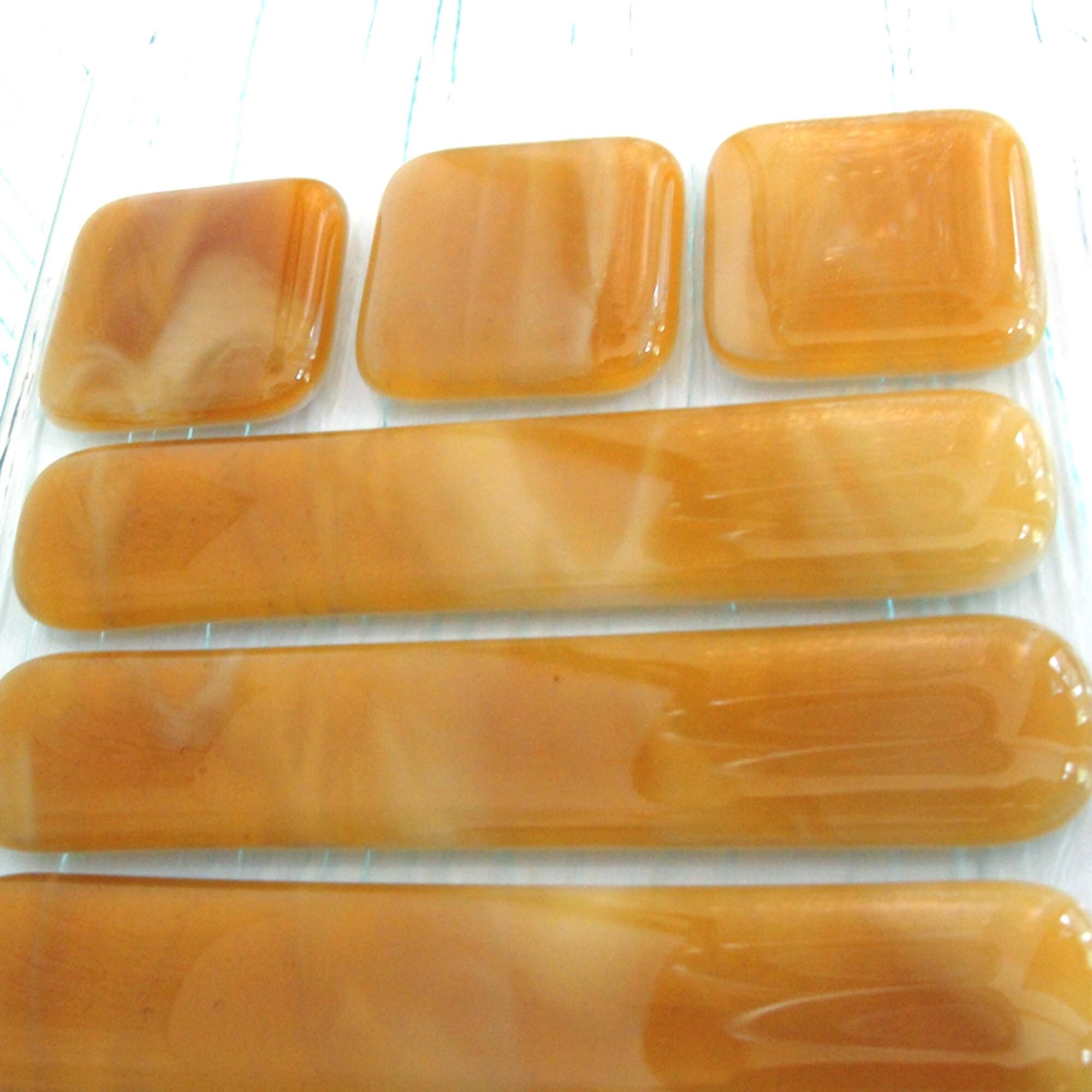 Amber Fused Glass Drawer Pull Pulls Furniture Etsy