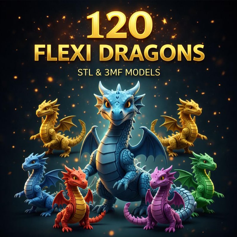 120 Flexi Dragon STL