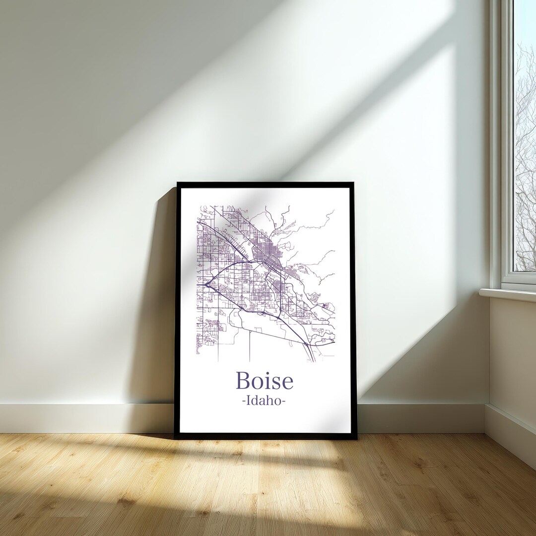 Boise Idaho Map Print | Minimalist Line Art Poster - Etsy