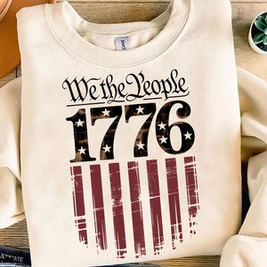 We The People 1776 png, we the people noodlijdende vlagsublimatie, Amerikaans patriottisch ontwerp, USA Heritage-shirt, 4 juli, png afbeelding 3