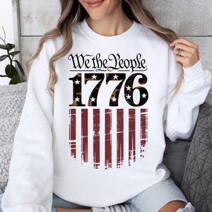 We The People 1776 png, we the people noodlijdende vlagsublimatie, Amerikaans patriottisch ontwerp, USA Heritage-shirt, 4 juli, png afbeelding 4