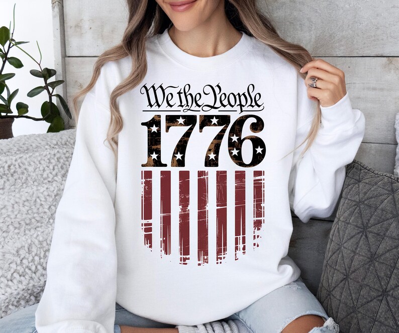 We The People 1776 png, we the people noodlijdende vlagsublimatie, Amerikaans patriottisch ontwerp, USA Heritage-shirt, 4 juli, png afbeelding 4