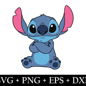 1 Stitch Digital SVG, Stitch Clipart, Stitch Eps, Cute SVG, Cut Files For Cricut, Blue Alien PNG, Stitch svg dxf png eps, (Instant Download)