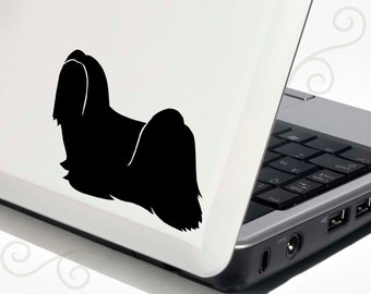 Lhasa Apso Decal Vinyl Sticker -- Bonus Backup Sticker Included - SilhouetteMYpet Design:DOG-LHS01