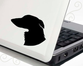 Silken Windhound Decal Vinyl Sticker - Bonus Backup Sticker Included - SilhouetteMYpet Design:DOG-SKW01