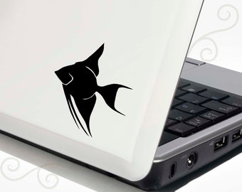 Angelfish Decal Vinyl Sticker - Bonus Backup Sticker Included - SilhouetteMYpet Design:AQ-ANG01