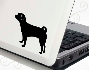 Puggle Decal Vinyl Sticker - Bonus Backup Sticker Included - SilhouetteMYpet Design:DOG-PGL01