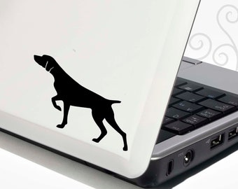 German Shorthaired Pointer Decal Vinyl Sticker - Bonus Backup Sticker Included - SilhouetteMYpet Design:DOG-GSP02