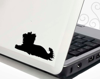 Yorkshire Terrier Decal Vinyl Sticker - Bonus Backup Sticker Included - SilhouetteMYpet Design:DOG-YOR02