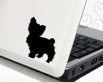 Yorkshire Terrier Decal Vinyl Sticker - Bonus Backup Sticker Included - SilhouetteMYpet Design:DOG-YOR01
