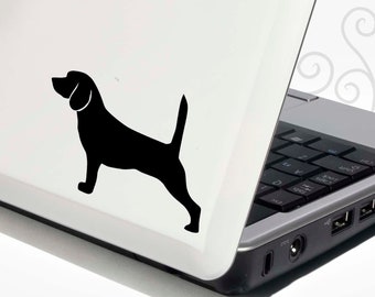 Beagle Decal Vinyl Sticker - Bonus Backup Sticker Included - SilhouetteMYpet Design:DOG-BGL02