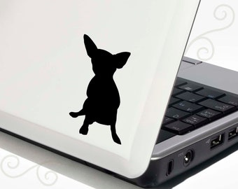 Chihuahua Decal Vinyl Sticker - Bonus Backup Sticker Included - SilhouetteMYpet Design:DOG-CHI03