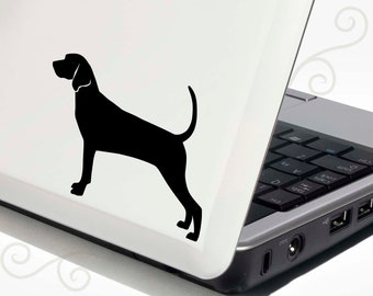 Redbone Coonhound Decal Vinyl Sticker - Bonus Backup Sticker Included - SilhouetteMYpet Design:DOG-RBC01