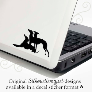 Italian Greyhound Decal Vinyl Sticker - Bonus Backup Sticker Included - SilhouetteMYpet Design:DOG-IGH05