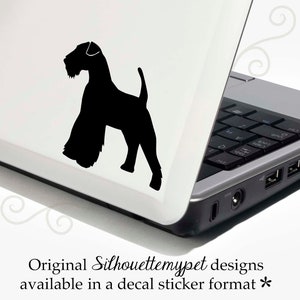 Airedale Terrier Decal Vinyl Sticker -- Bonus Backup Sticker Included - SilhouetteMYpet Design:DOG-AIR01