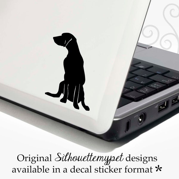 German Shorthaired Pointer Decal Vinyl Sticker - Bonus Backup Sticker Included - SilhouetteMYpet Design:DOG-GSP01