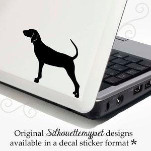 Bluetick Coonhound Decal Vinyl Sticker Bonus Backup Sticker Included SilhouetteMYpet Design:DOG-BLC01 image 1
