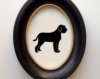 Spinone Italiano Silhouette Personalized Dog Portrait, Pet Gift, Hand Cut by SilhouetteMyPet Design:DOG-SPI01