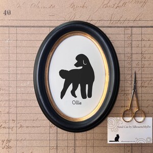 Poodle Silhouette (Standard) Dog Portrait, Pet Gift, Hand Cut by SilhouetteMyPet Design:DOG-SPO06