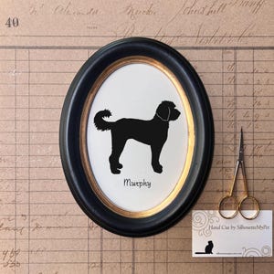 Labradoodle Silhouette Dog Portrait, Pet Gift, Hand Cut by SilhouetteMyPet Design:DOG-LDO01
