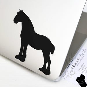 Clydesdale Horse Vinyl Decal - Bumper Sticker - SilhouetteMYpet Design:HOR-CLY01