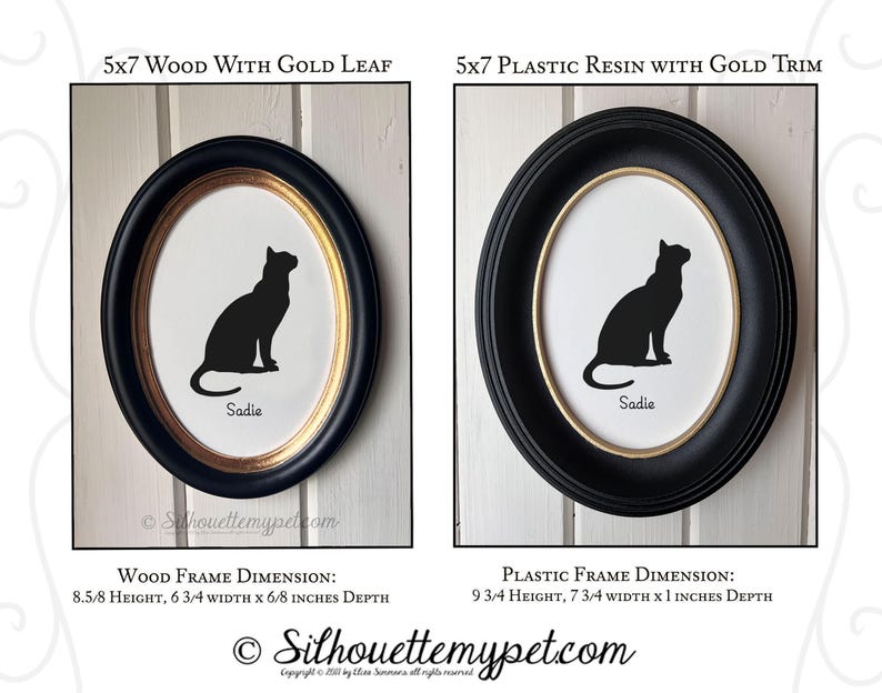 Bengal Cat Silhouette Portrait | Hand-Cut Pet Memorial | Frame & Personalized Text Options imagen 5