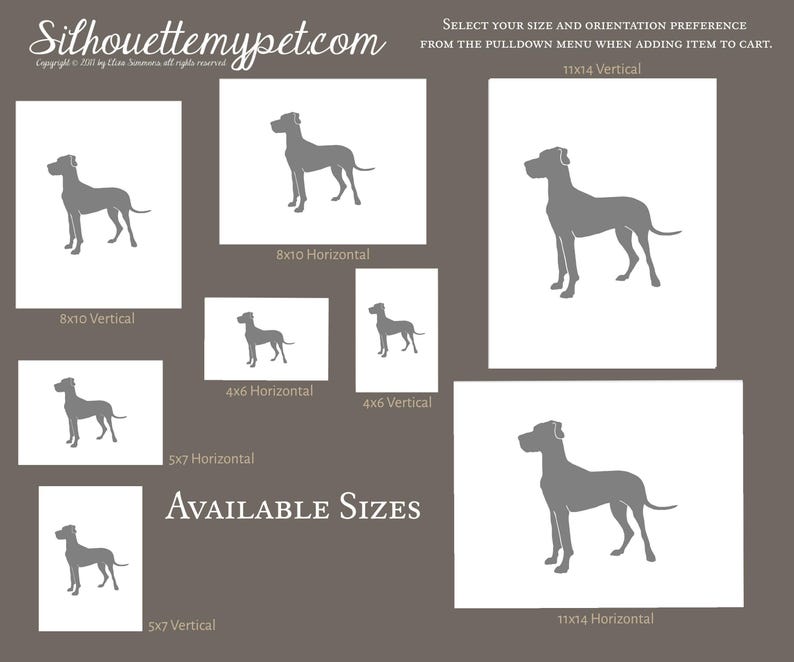 Great Dane Silhouette Dog Portrait | Hand-Cut Pet Memorial | Frame & Personalized Text Options image 20