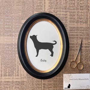 Chihuahua Silhouette Dog Portrait, Pet Gift, Hand Cut by SilhouetteMyPet Design:DOG-CHI02