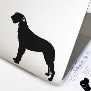 Irish Wolfhound Dog Vinyl Decal - Bumper Sticker - SilhouetteMYpet Design:DOG-IWH01