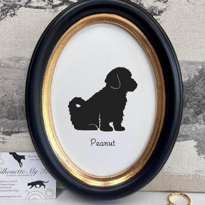 Poochon Silhouette Dog Portrait, Pet Gift, Hand Cut by SilhouetteMyPet Design:DOG-POC01