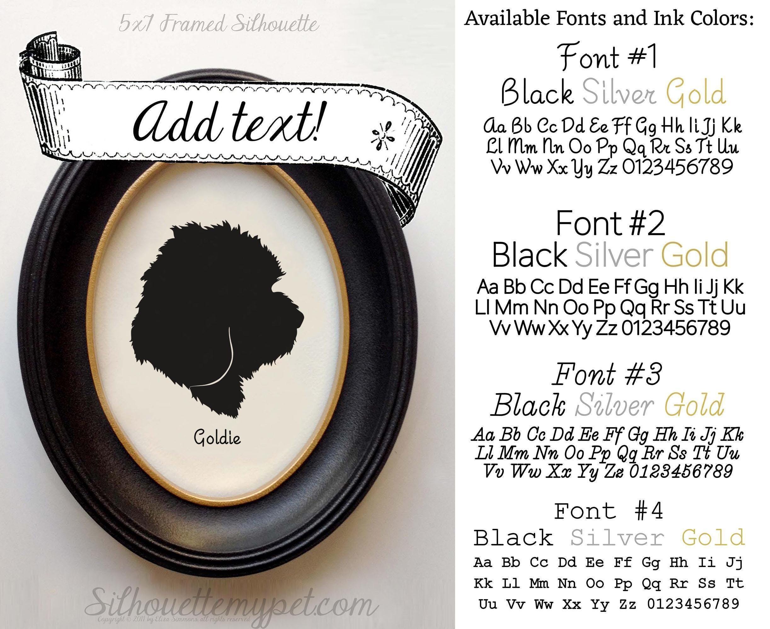 Cockapoo Silhouette Dog Portrait | Hand-cut Pet Memorial | Frame ...