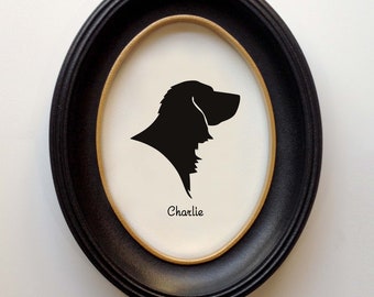 American Water Spaniel Personalized Dog Portrait, Pet Gift, Hand Cut by SilhouetteMyPet Design:DOG-AWS02