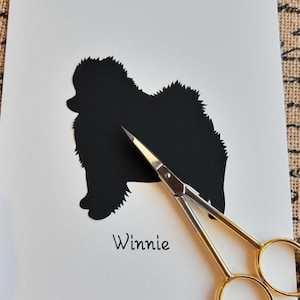 Pomeranian Silhouette Personalized Dog Portrait, Pet Gift, Hand Cut by SilhouetteMyPet Design:DOG-POM01 image 9