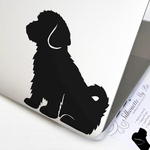 Poochon Dog Vinyl Decal (Poodle Bichon Mix) - Bumper Sticker - SilhouetteMYpet Design:DOG-POC01