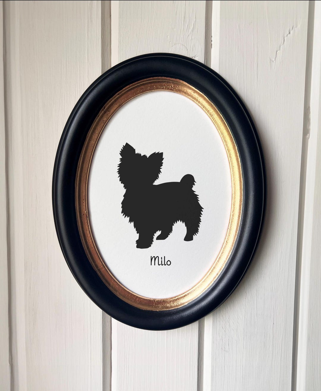 Yorkshire Terrier Silhouette Dog Portrait | Hand-cut Pet Memorial ...