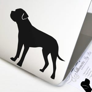 Cane Corso Decal (Natural Ears, Long Tail) Dog Vinyl Decal - Bumper Sticker - SilhouetteMYpet Design:DOG-CCO02