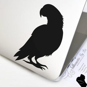 African Grey Parrot Vinyl Decal - Bird Bumper Sticker - SilhouetteMYpet Design:BIR-AGR01