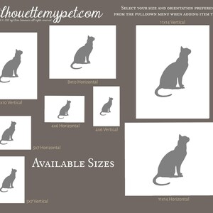 Bengal Cat Silhouette Portrait | Hand-Cut Pet Memorial | Frame & Personalized Text Options imagen 20