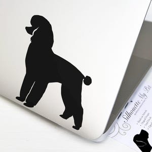 Poodle Toy Poodle (Pom-Pom Tail) or Miniature Poodle Dog Vinyl Decal - Bumper Sticker - SilhouetteMYpet Design:DOG-TPO05
