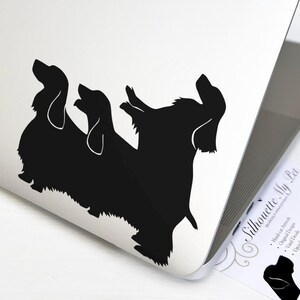 English Cocker Spaniels Dog Vinyl Decal - Bumper Sticker - SilhouetteMYpet Design:DOG-CSE06