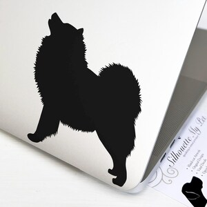 May include: Black silhouette of a dog howling, with the text "Silhouette My Pet" in white on a white background.