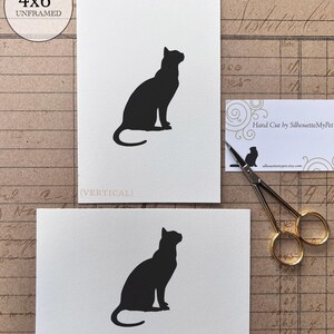 Bengal Cat Silhouette Portrait | Hand-Cut Pet Memorial | Frame & Personalized Text Options imagen 16