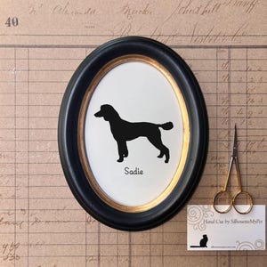 Poodle Silhouette Standard Dog Portrait, Pet Gift, Hand Cut by SilhouetteMyPet Design:DOG-SPO05