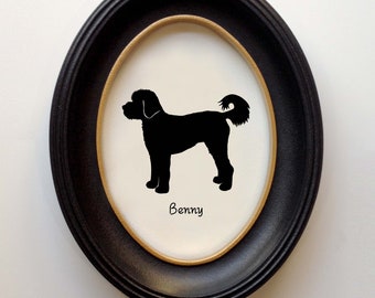 Bernedoodle Silhouette Personalized Dog Portrait, Pet Gift, Hand Cut by SilhouetteMyPet Design:DOG-BND01