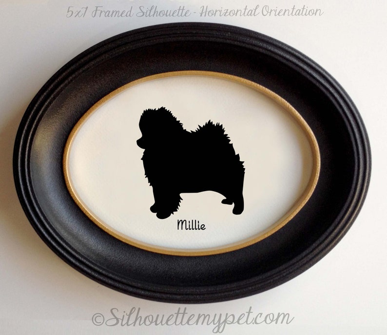 Pomeranian Silhouette Personalized Dog Portrait, Pet Gift, Hand Cut by SilhouetteMyPet Design:DOG-POM01 image 5