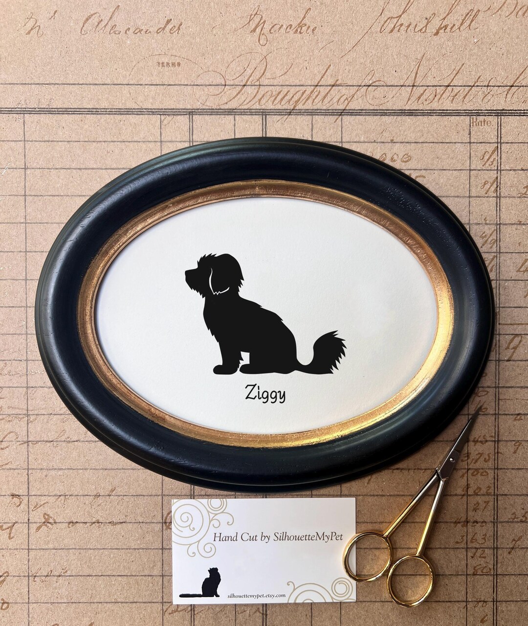 Morkie (maltese Yorkie) Silhouette Dog Portrait | Hand-cut Pet Memorial ...